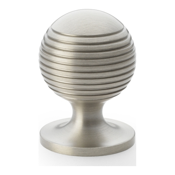 AW832-32-SN • 32mm • Satin Nickel • Alexander & Wilks Caesar Cupboard Knob on Round Rose